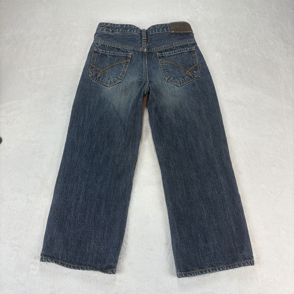 Vintage Union Bay Jeans Boys 7 Blue Dark Wash Wide Leg Loose Grunge Skater Y2K
